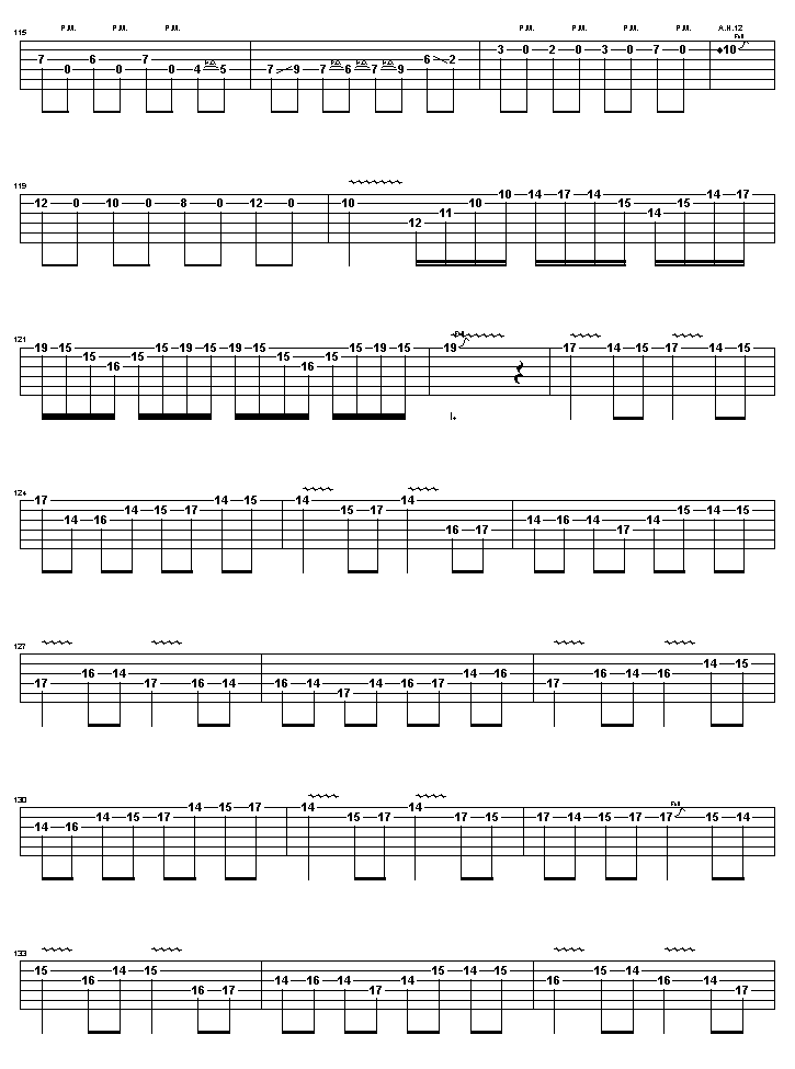 卡农摇滚版吉他谱（图6）