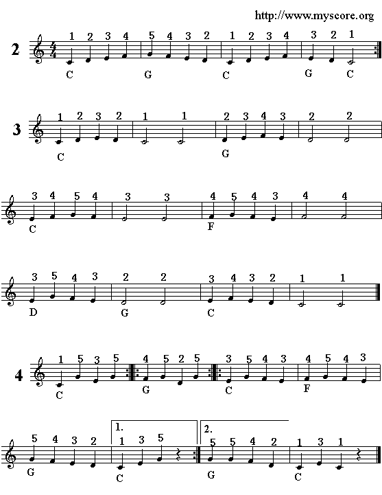 电子琴浅易练习之二吉他谱（图3）