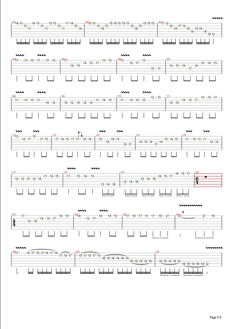 卡农摇滚版 Jerryc吉他谱（图6）