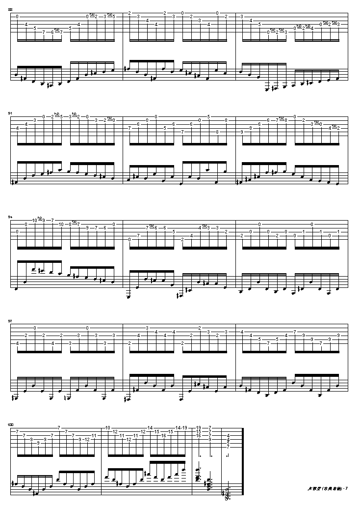 大教堂吉他谱( GTP 六线谱)吉他谱（图7）