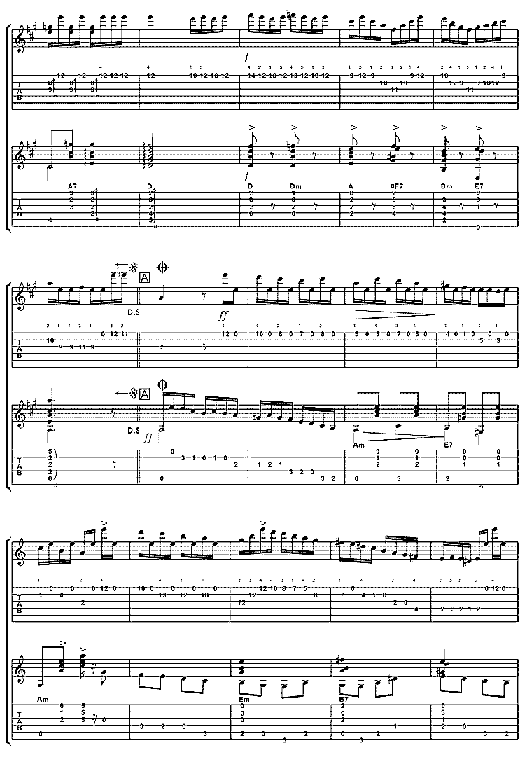 蓝色天使吉他谱( 六线谱)吉他谱（图6）