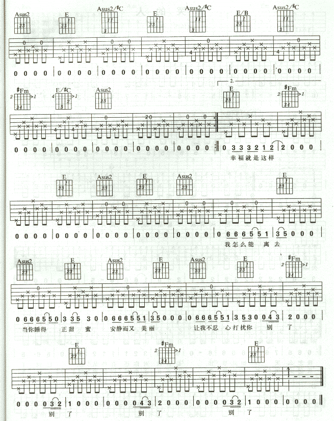 幸福的子弹-认证谱吉他谱( 六线谱)-吉他谱（图2）