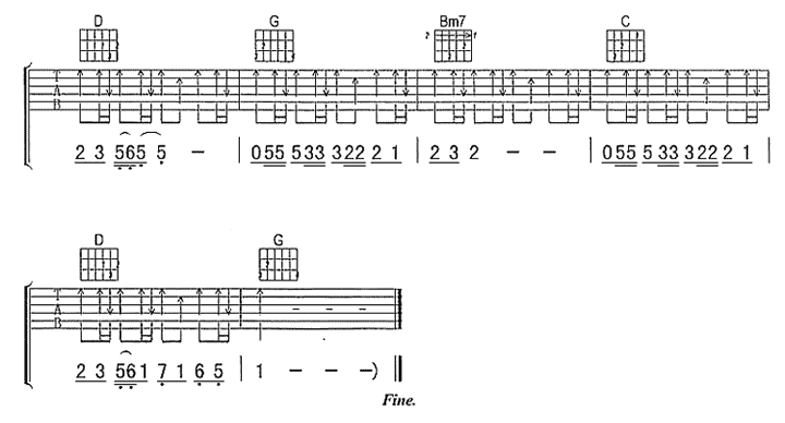 豆浆油条吉他谱( 六线谱)-吉他谱（图3）
