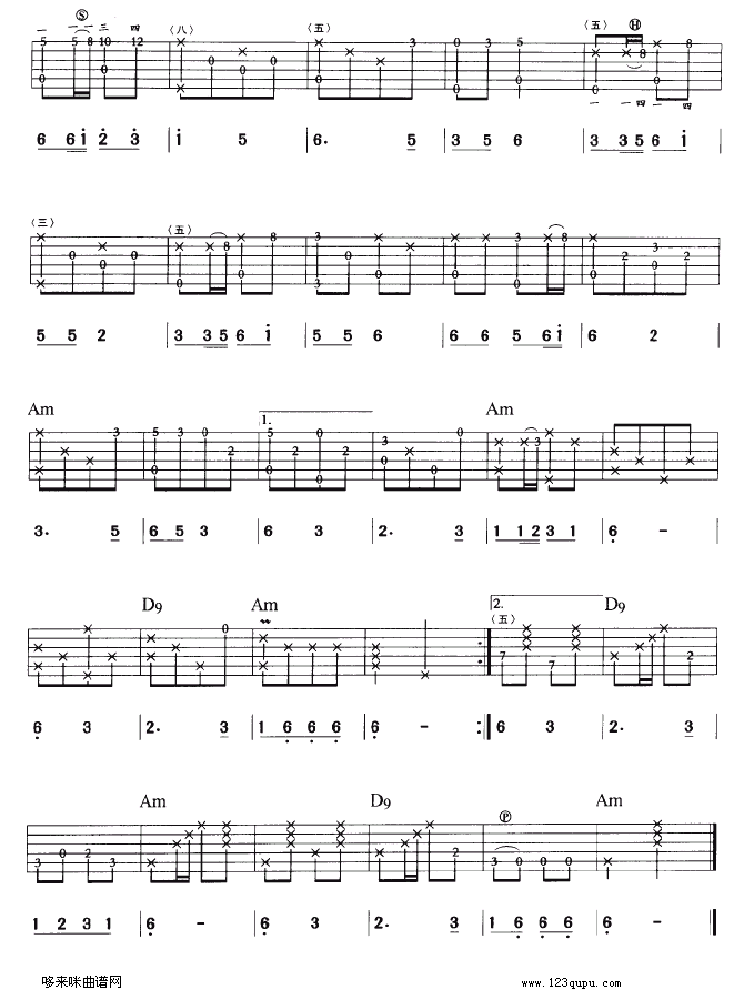鄂尔多斯舞曲吉他谱（图2）