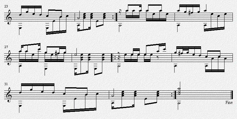马车夫之歌 吉他独奏谱（原生态民歌）（五线谱）吉他谱（图2）