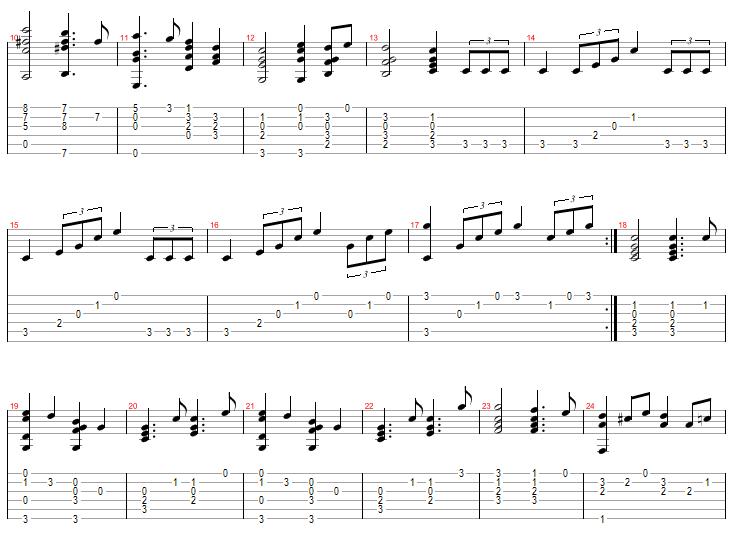 婚礼进行曲（二） 吉他独奏谱（五线谱）吉他谱（图2）