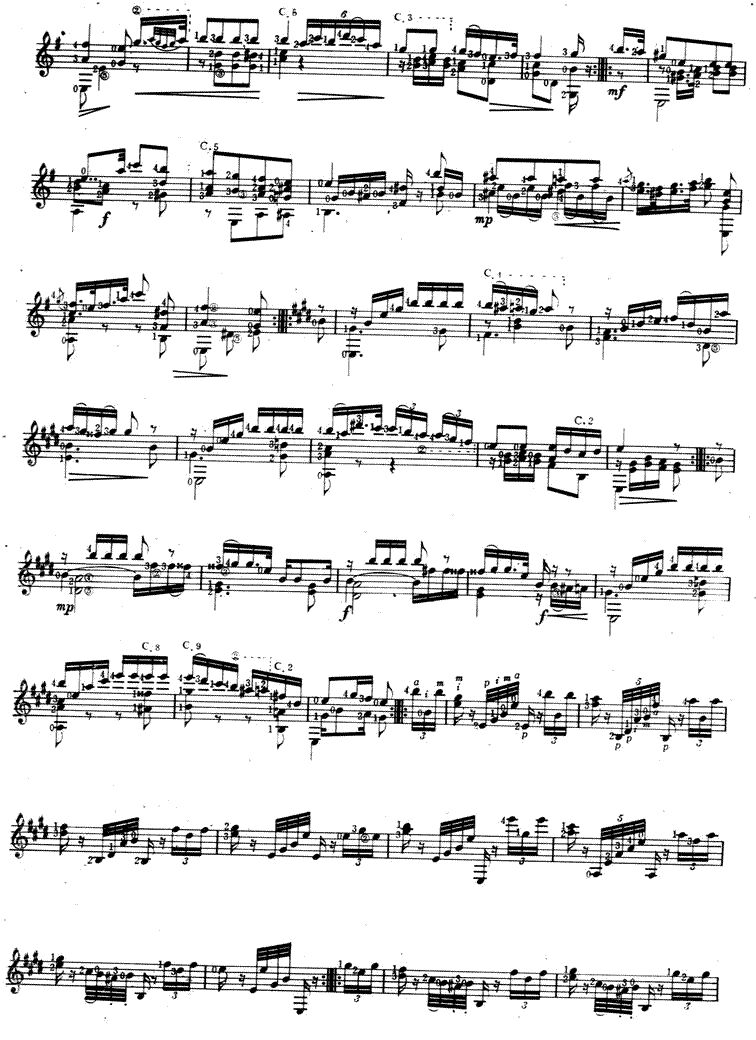 莫扎特“魔笛”主题变奏吉他谱（图3）