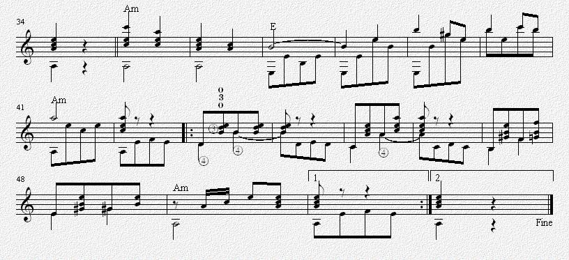 斯拉夫进行曲（吉他独奏谱）五线谱吉他谱（图2）