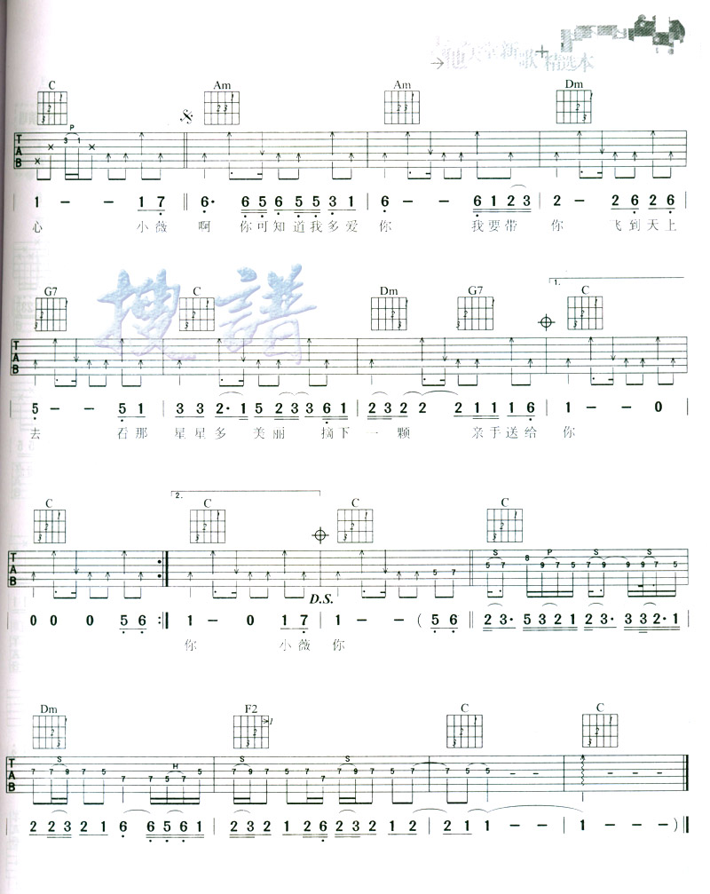 小薇吉他谱（图2）