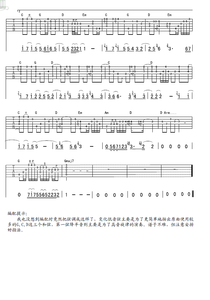 人质吉他谱（图3）