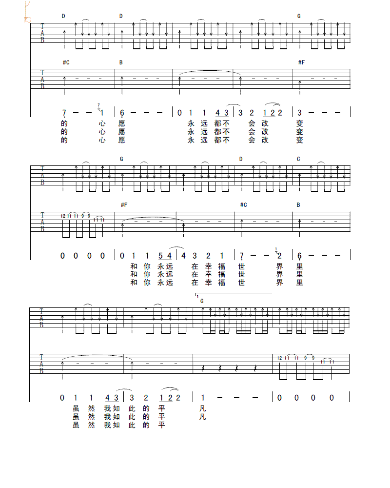 幸福吉他谱（图3）