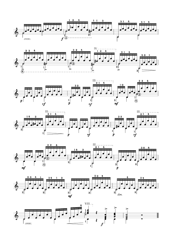 卡尔卡西练习曲15吉他谱（图2）