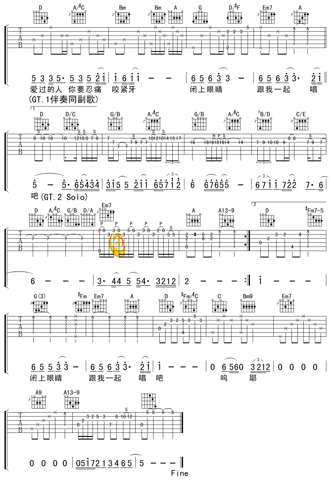 国王的新歌吉他谱（图3）