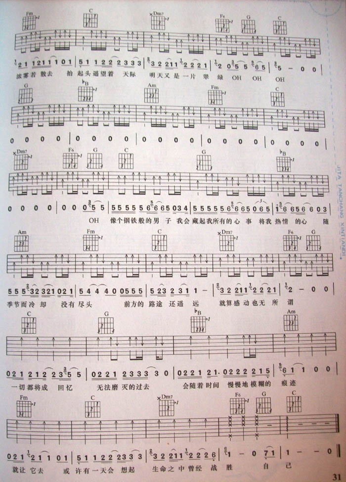 钢铁男子吉他谱（图2）