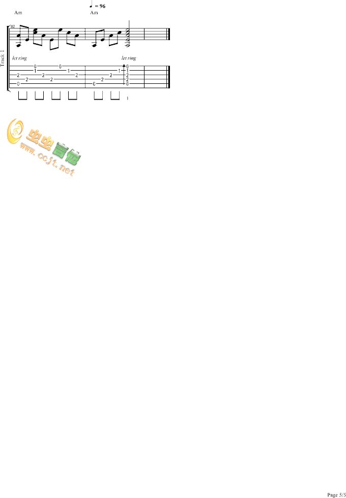 橄榄树（单吉他独奏完全版）吉他谱（图5）
