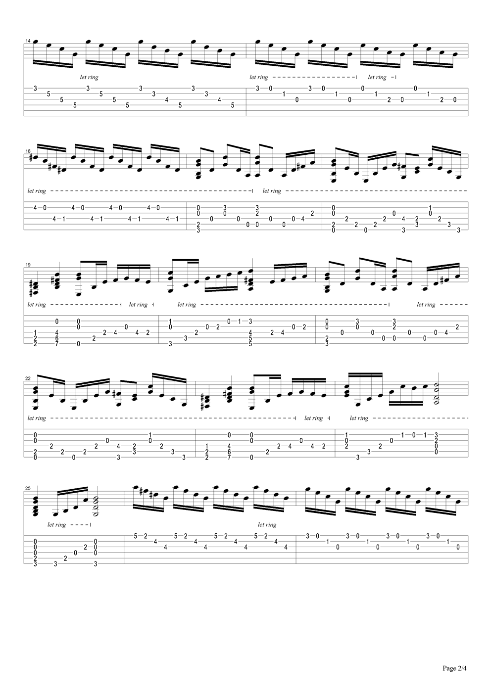 十年吉他谱（图2）