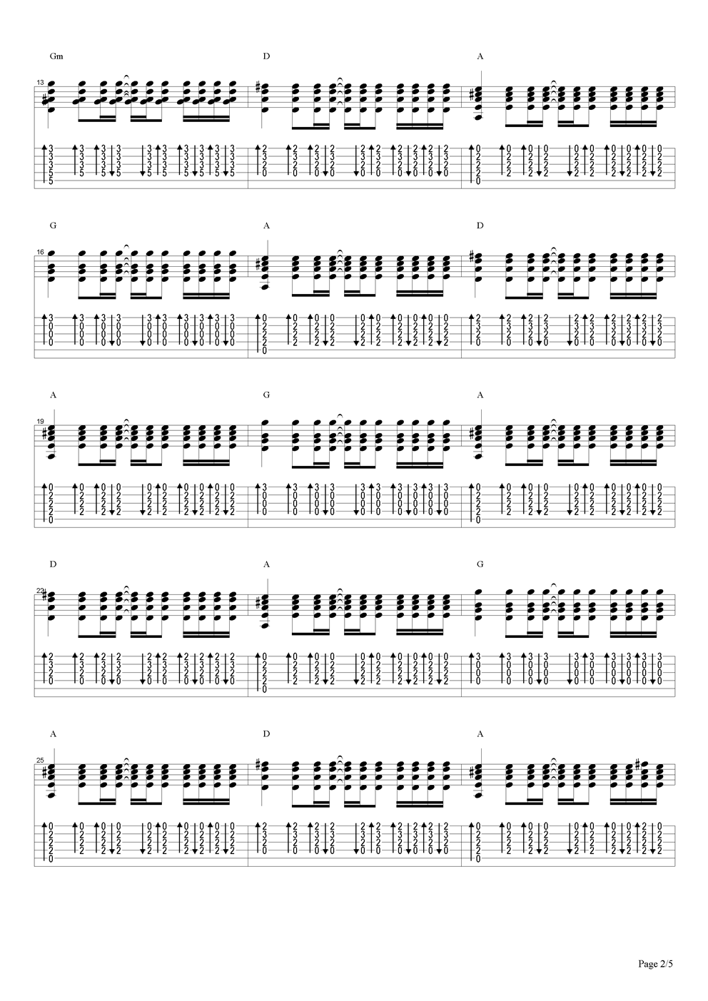 庸人吉他谱（图2）