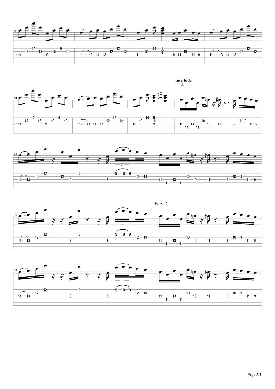 乱世浮生吉他谱（图2）