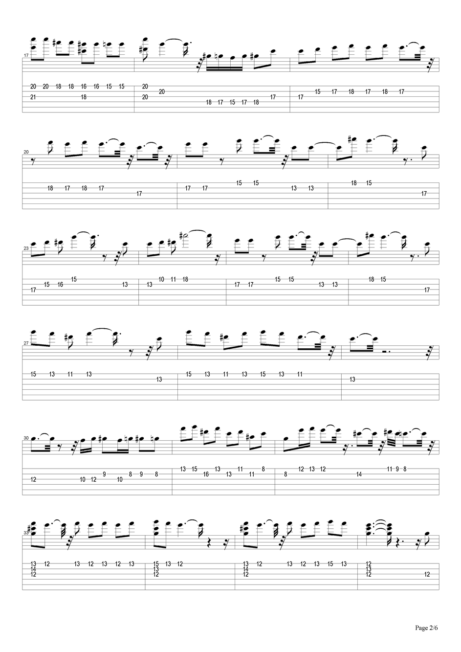 舞娘吉他谱（图2）