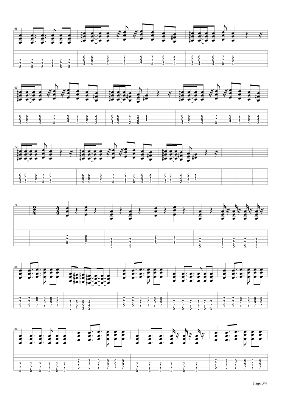 孙悟空吉他谱（图3）