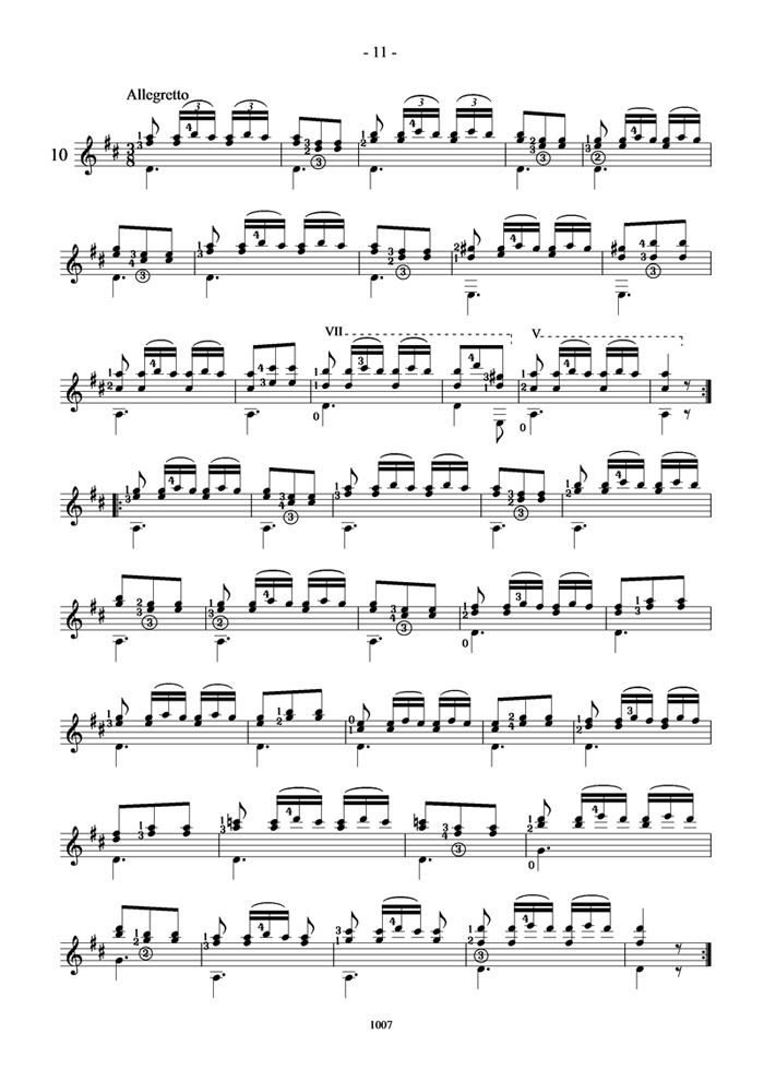 卡尔卡西25首练习曲（10）吉他谱（图1）