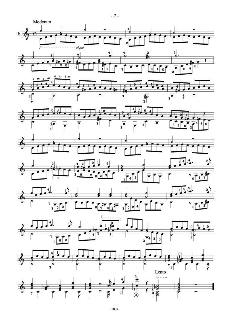 卡尔卡西25首练习曲（6）吉他谱（图1）