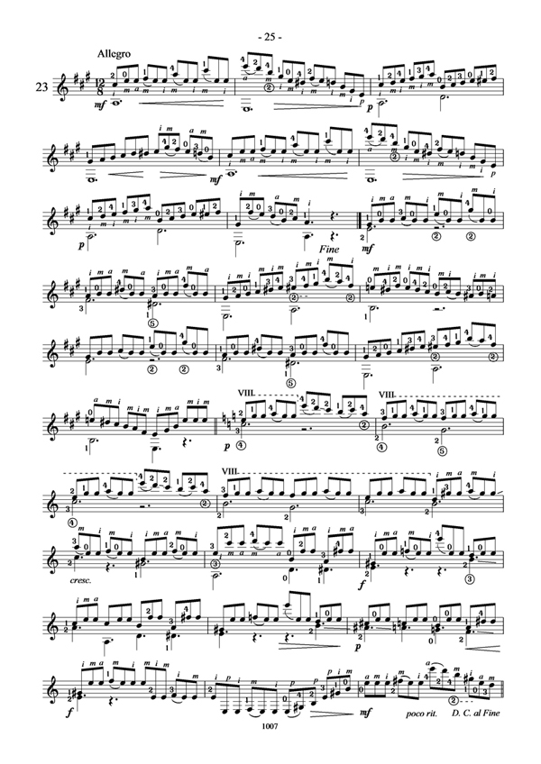 卡尔卡西25首练习曲（24）吉他谱（图1）