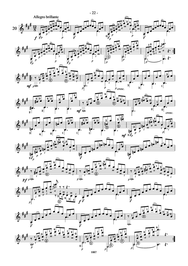 卡尔卡西25首练习曲(21)吉他谱（图1）