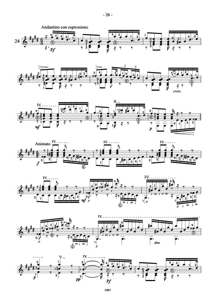 卡尔卡西25首练习曲（25）吉他谱（图1）
