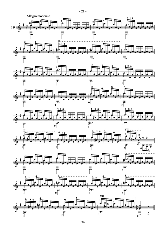卡尔卡西25首练习曲(20)吉他谱（图1）