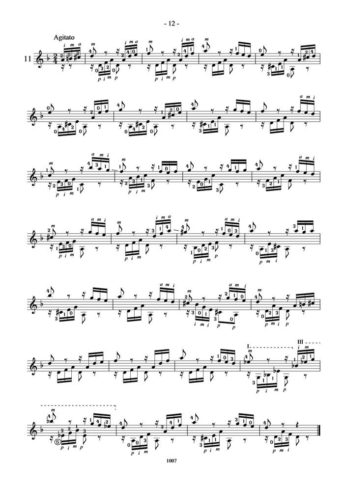 卡尔卡西25首练习曲（11）吉他谱（图1）