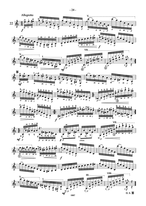 卡尔卡西25首练习曲（23）吉他谱（图1）