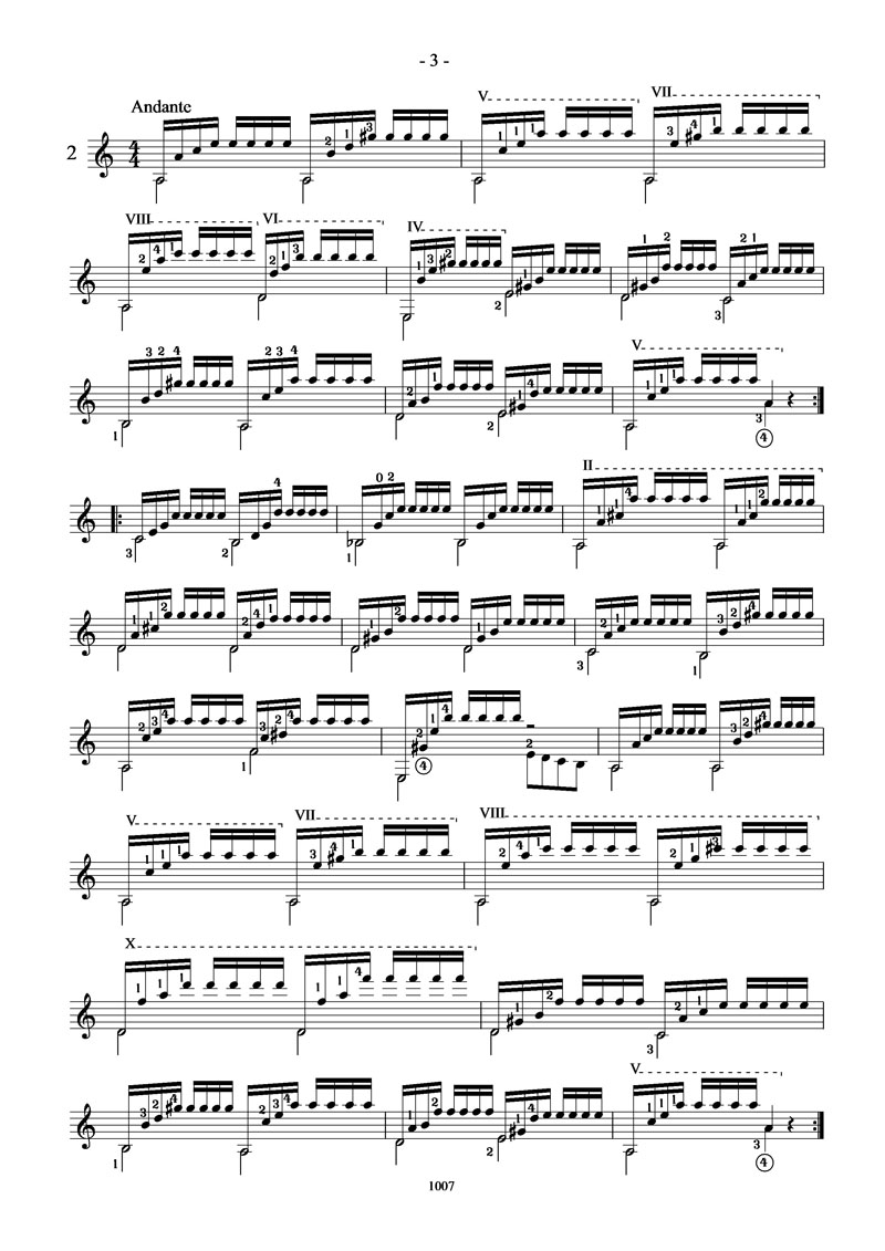 卡尔卡西25首练习曲（2）吉他谱（图1）
