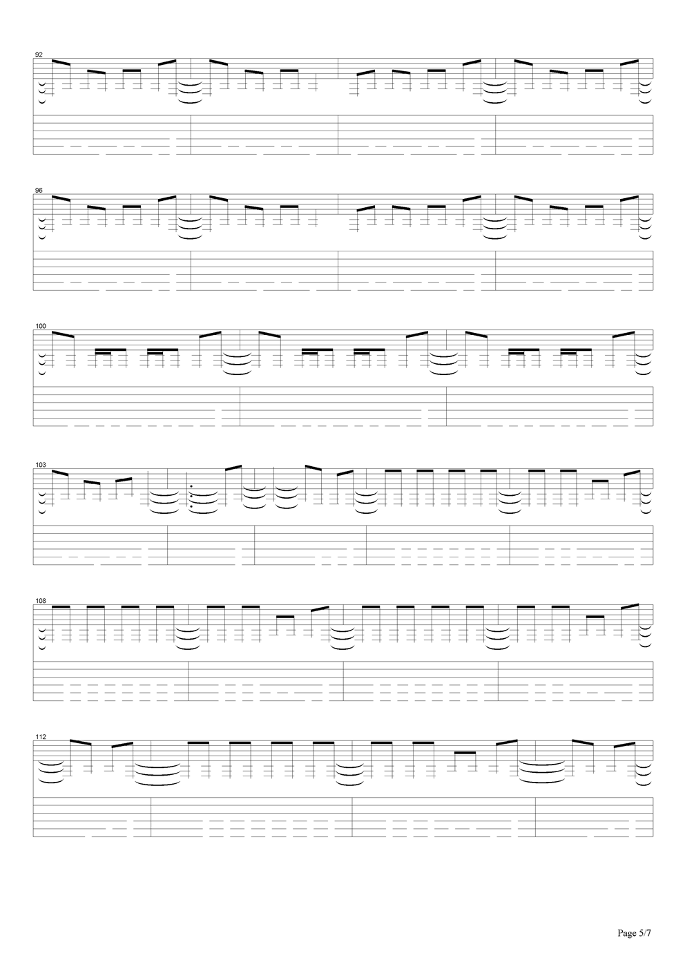 Metallica-holierthanthou吉他谱（图5）