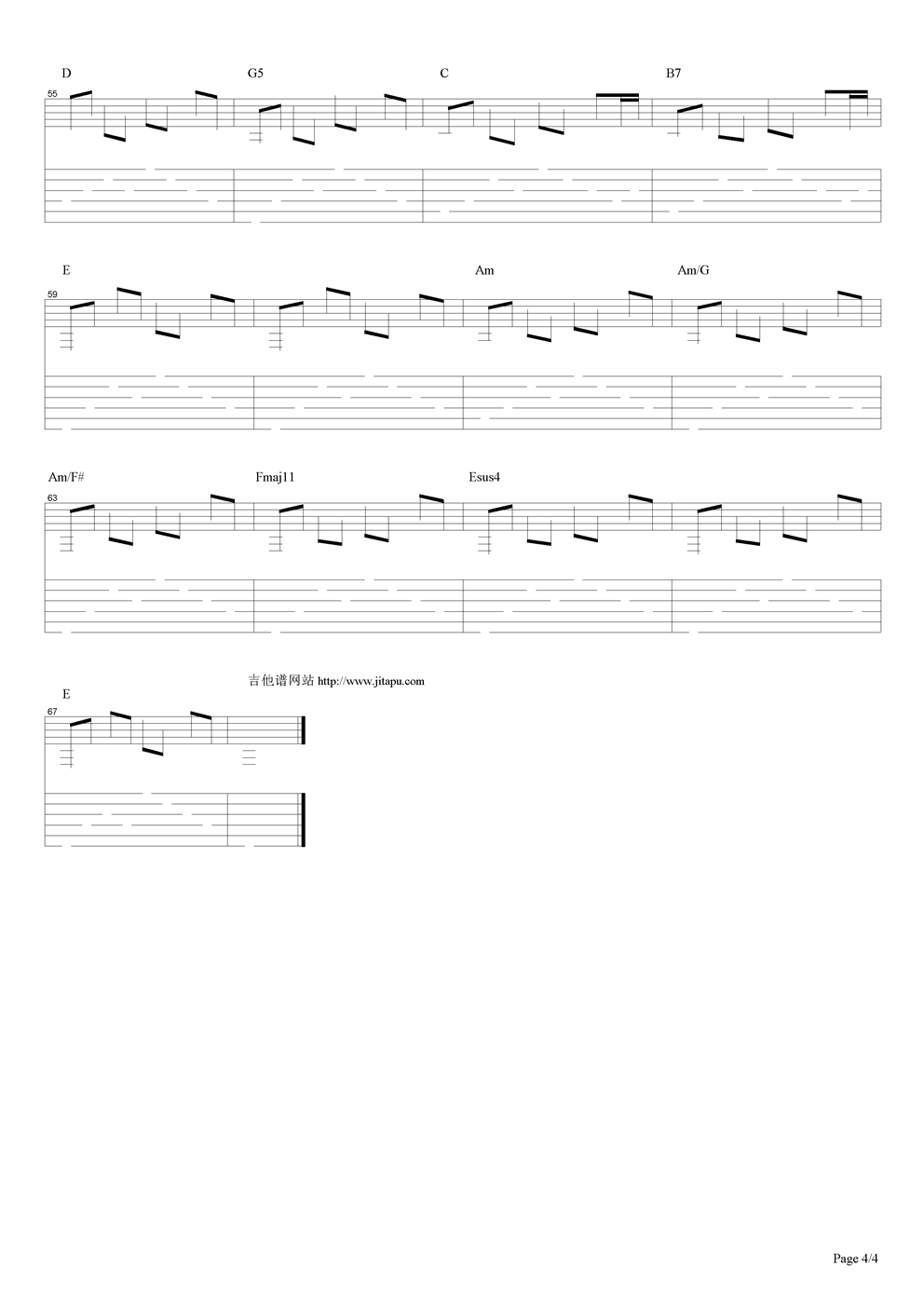 Unintended吉他谱（图4）