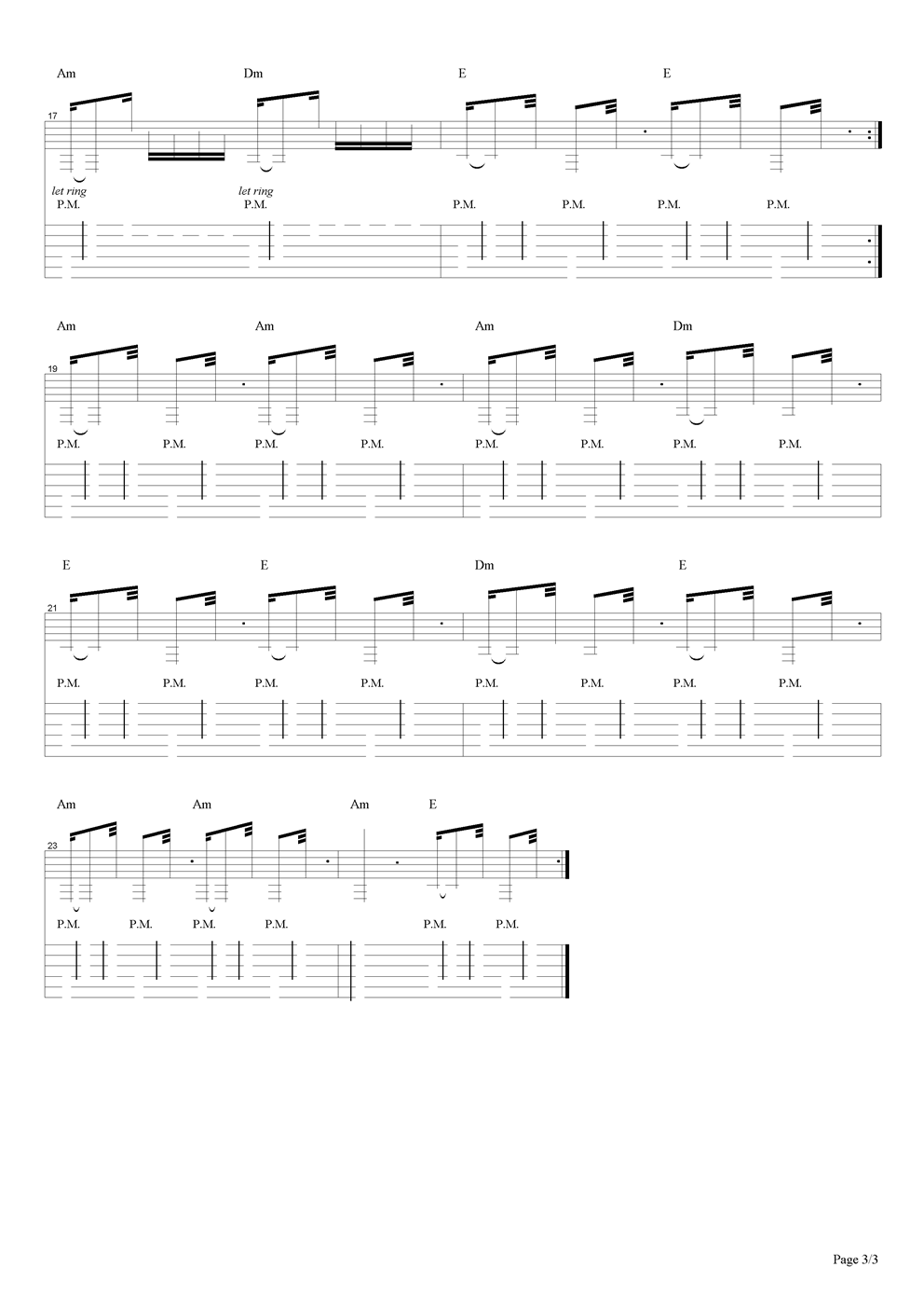 姑娘吉他谱（图3）