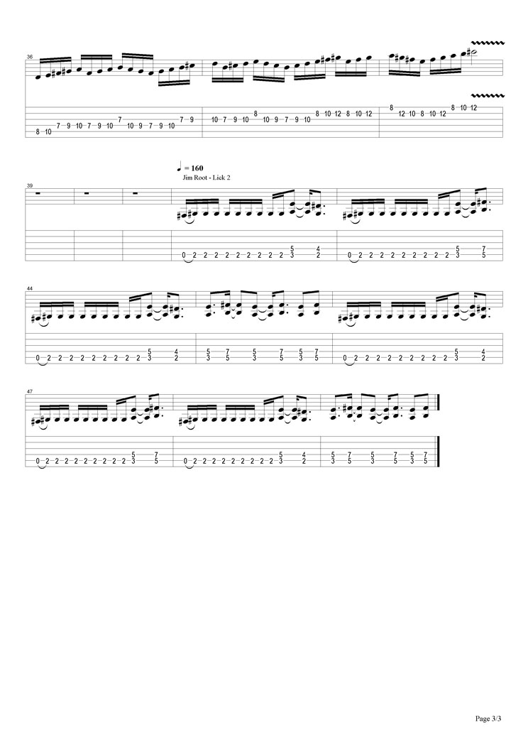 Slipknot exercises吉他谱（图3）