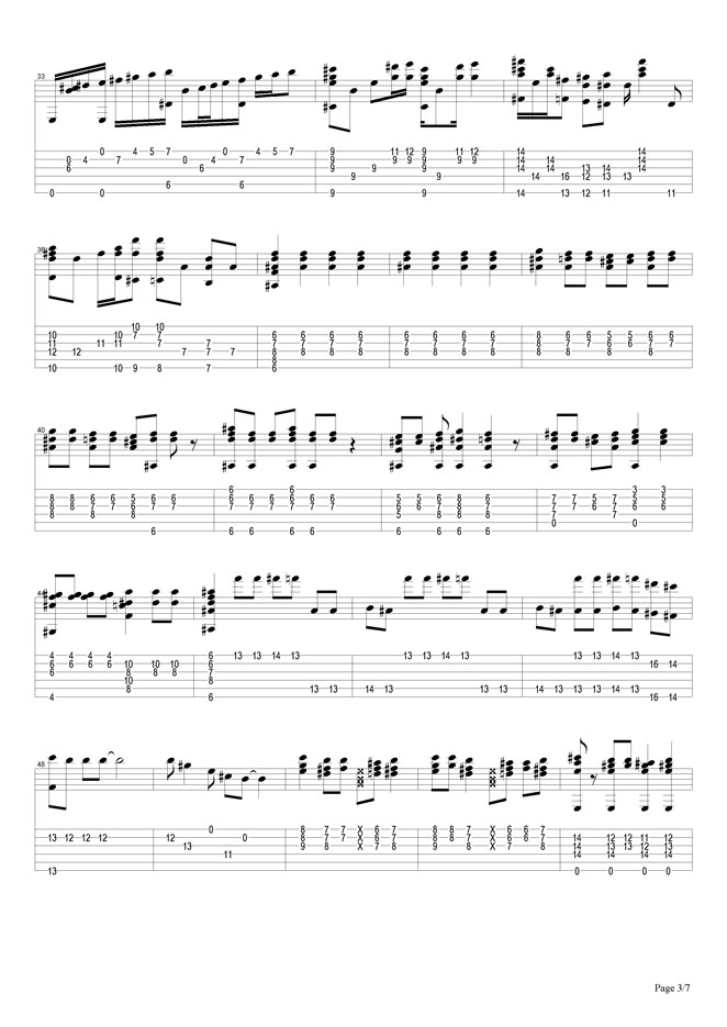 Bohemian Guita吉他谱（图3）