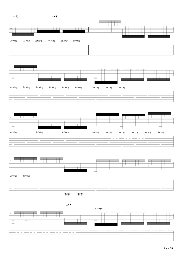 晓钟吉他谱（图2）