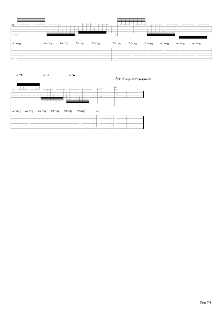 晓钟吉他谱（图8）