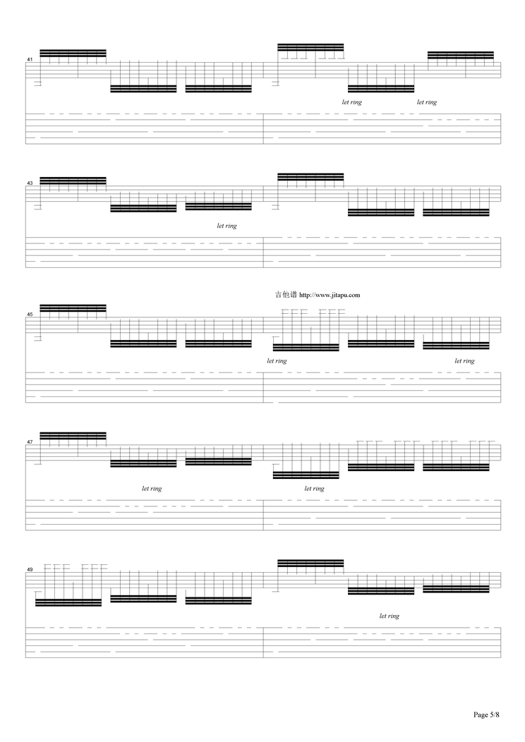 晓钟吉他谱（图5）