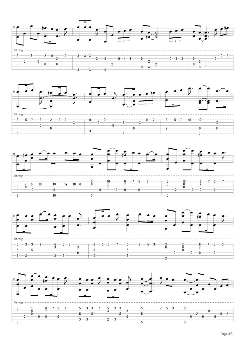 情歌吉他谱（图2）