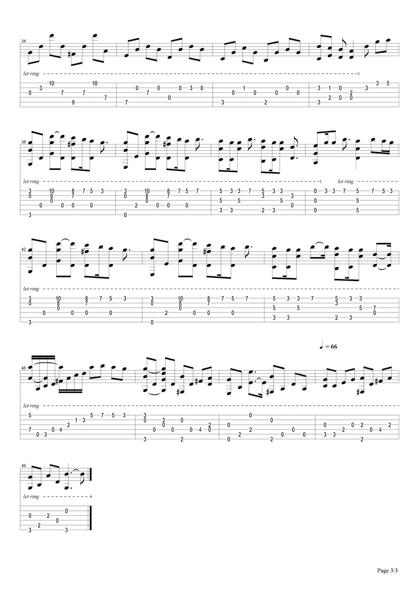 情歌吉他谱（图3）