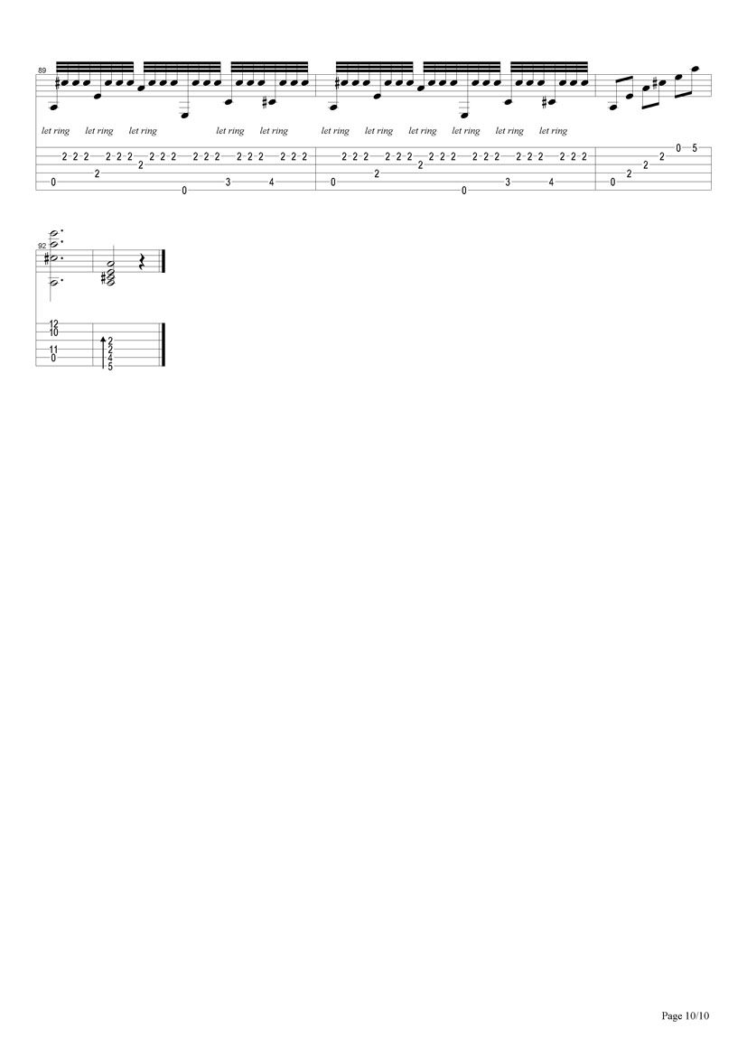 阿尔罕布拉宫的回忆吉他谱（图10）