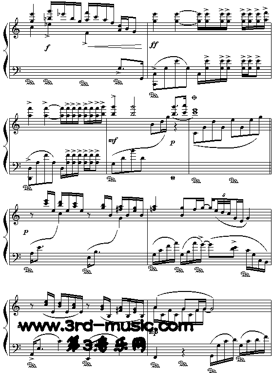 河边的阿蒂丽娜(五线谱)[其他曲谱]其它曲谱（图3）