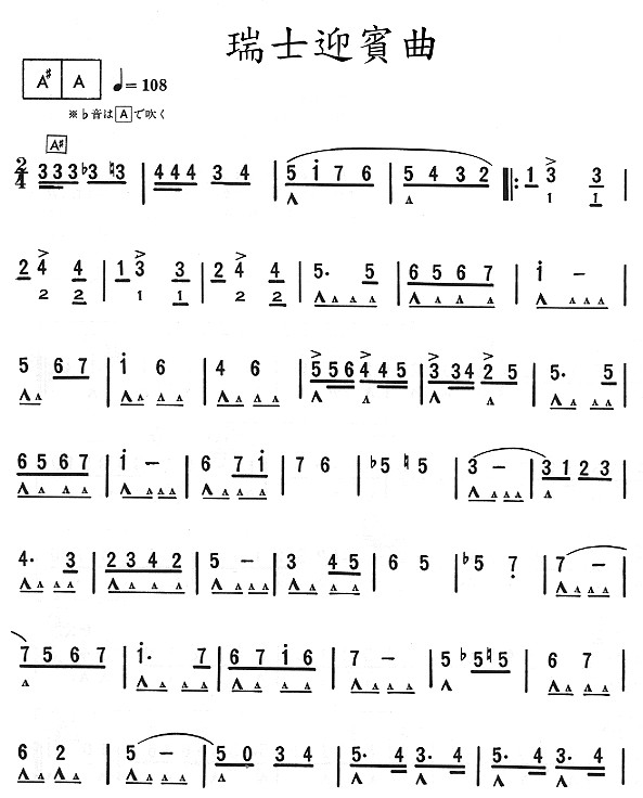 瑞士迎賓舞曲[口琴谱]其它曲谱（图1）