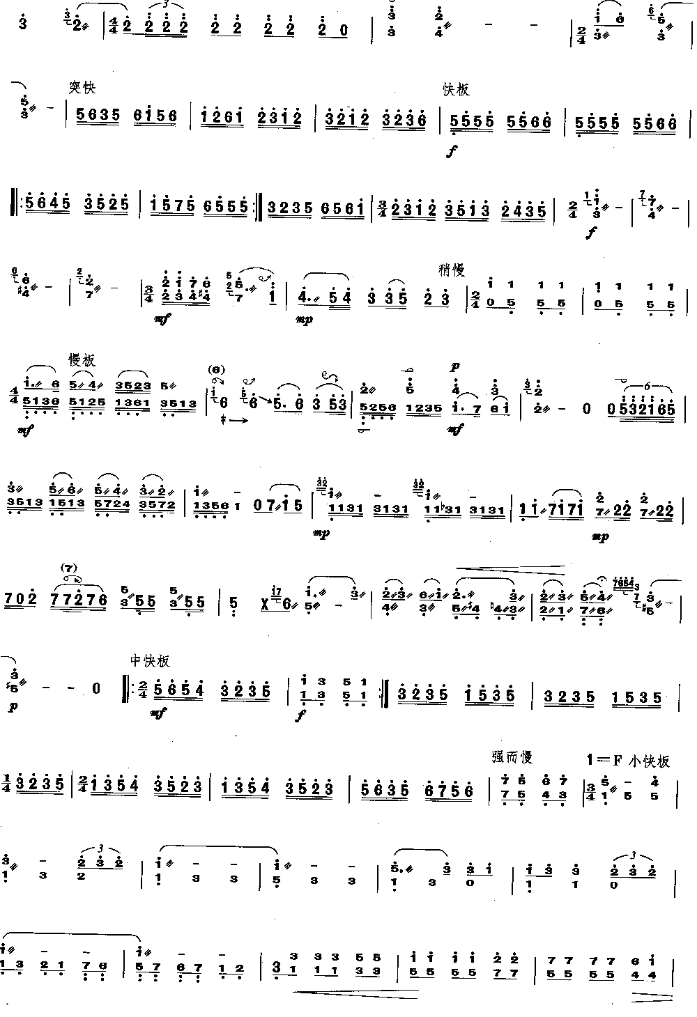 评弹主题幻想曲 [简谱版]（独奏共5张）其它曲谱（图2）