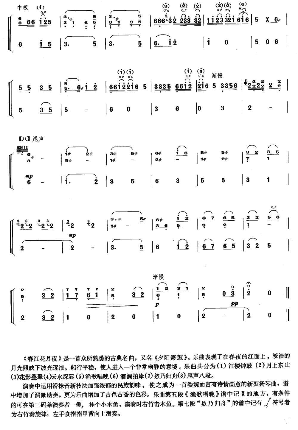春江花月夜 [简谱版]（独奏共7张）其它曲谱（图7）