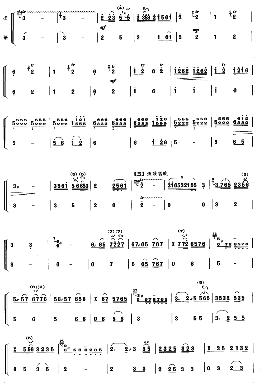 春江花月夜 [简谱版]（独奏共7张）其它曲谱（图3）