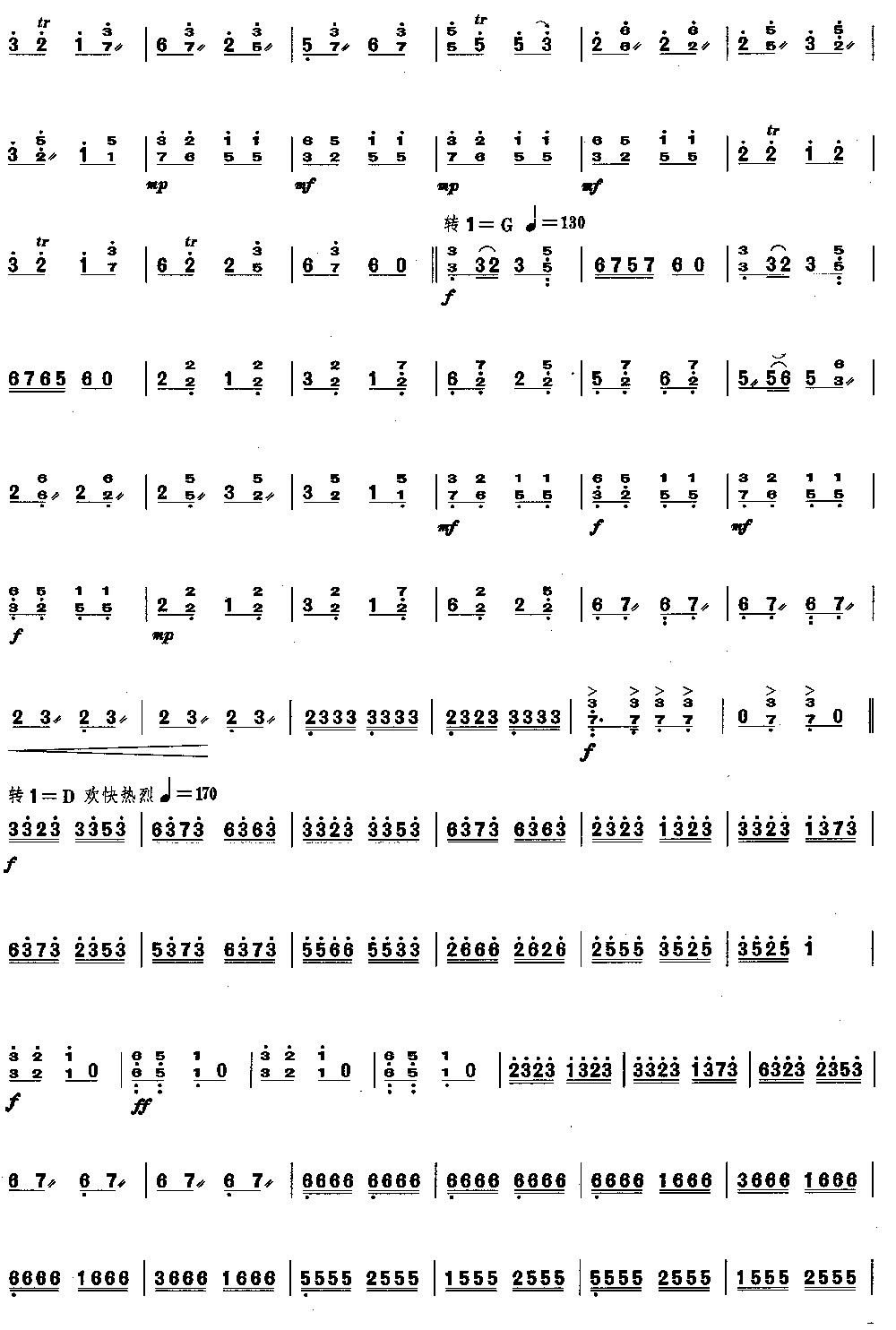 万民欢 [简谱版]（独奏共5张）其它曲谱（图2）